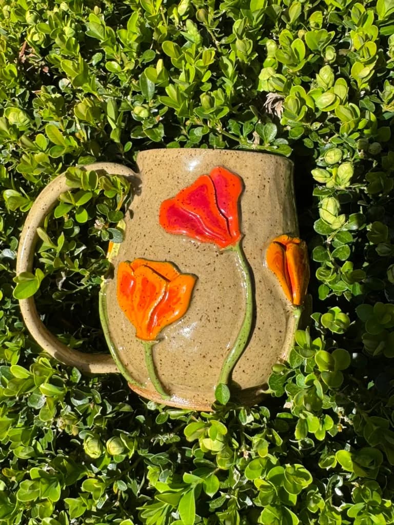 Poppy • Mug — handmade ceramic by Kelly Olivier, 404 Ceramics